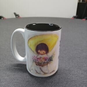 Ted DeGrazia Flower Boy Native American Art Coffee Mug with Black Interior